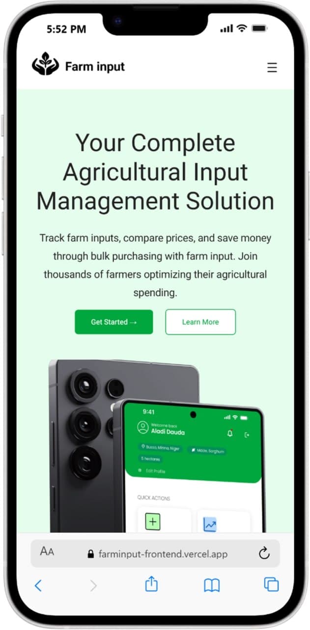 Agrotech Website – Product Experience screenshot 2