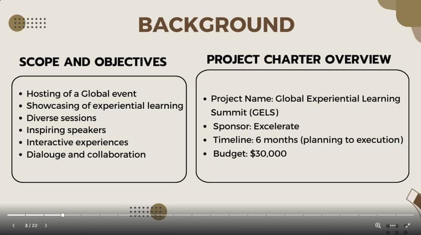 Global Experiential Learning – Project Experience