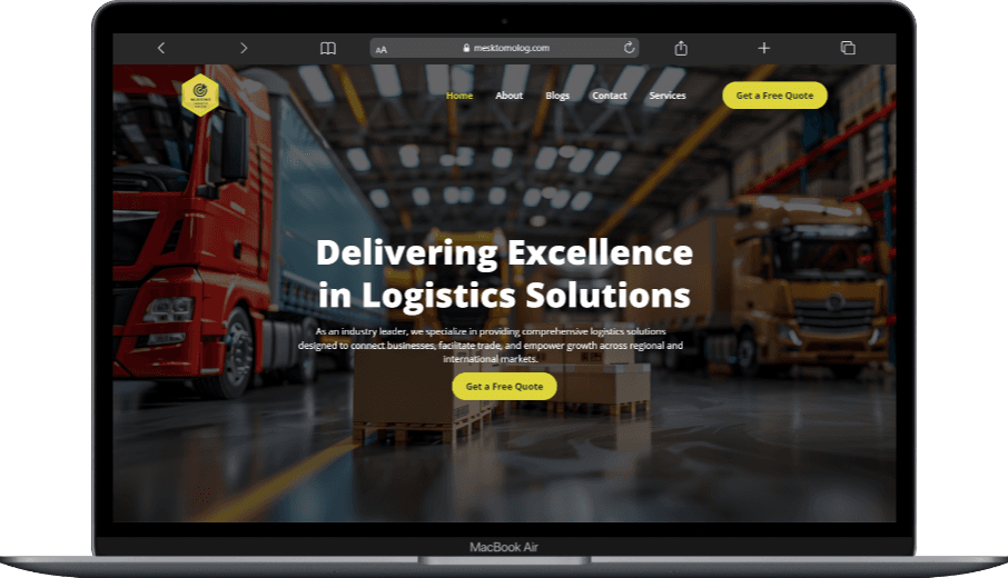 Logistics Company Website – Project Experience screenshot 1