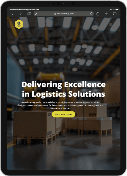 Logistics Company Website – Project Experience screenshot 2