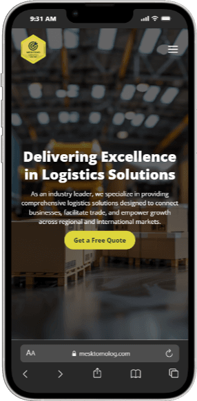 Logistics Company Website – Project Experience screenshot 3