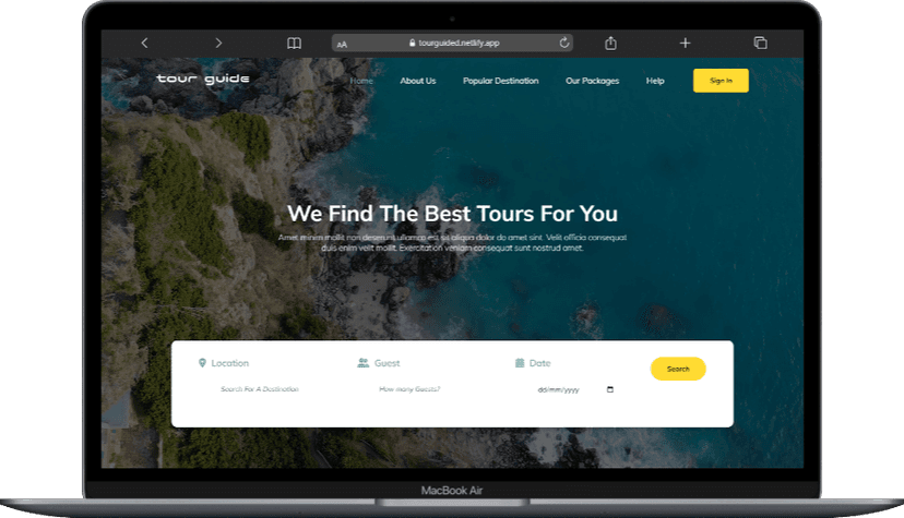 Travel Booking Website – Project Experience