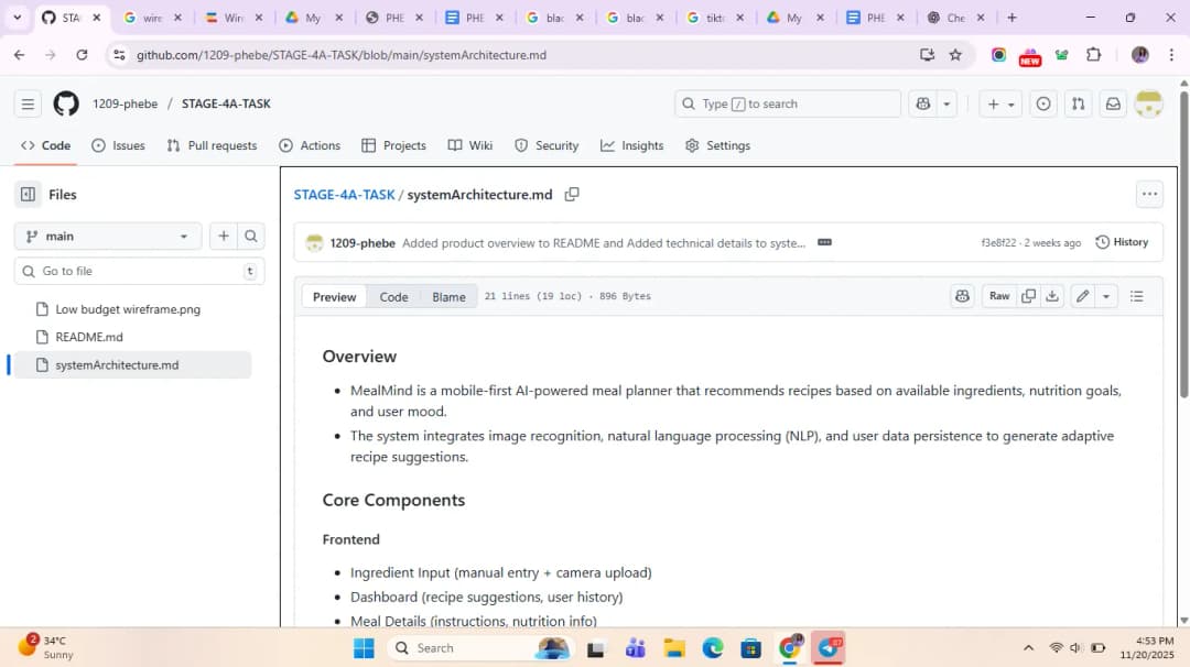 Product Story and Repository Setup on Github