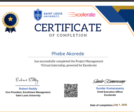 Project Management Virtual Internship